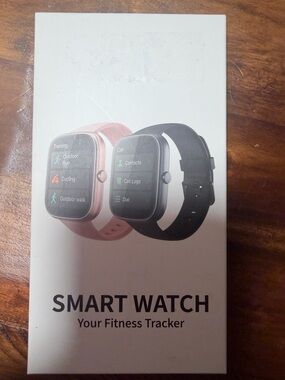 Smart Watch Fitness Tracker - Black and Pink Bands